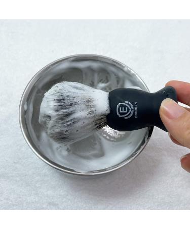 Echolly Luxury Shaving Brush for Men - High End Lather Brush with Smooth Rubber Handle - Perfect Father's Day Gift - 1.4 x 1.4 x 4.2 Inch - Buy Online on GoSupps.com