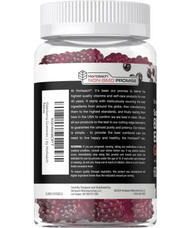 Horbaach Sambucus Black Elderberry Gummies - 60 Count | Vegan Non-GMO Gluten Free with Zinc & Vitamin C | Berry Flavor by Berkshire Labs - Buy Online on GoSupps.com