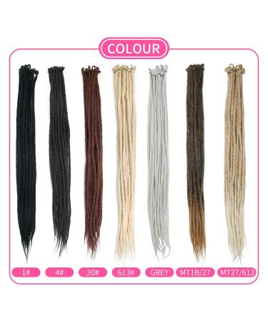 30 Synthetic Dreadlocks Extensions - 20 Strands Pack | Soft Crocheted Braided Hair | Reggae Hip-Hop Style | Color 4# - Buy Online on GoSupps.com