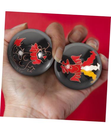Frcolor 2pcs Chinese Baoding Balls - 40mm Hand Exercise & Fitness Training Balls | Health Care Iron Balls in Decorative Box - Buy Online on GoSupps.com