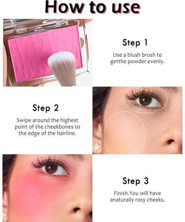 Matte Powder Blush Rosy Glow Face Blush Contour Highlight Makeup Palette High Impact Buildable Color Lightweight & Smooth Finish & Long Lasting Professional Pressed Power Blush for Cheek Coral 004#coral - Buy Online on GoSupps.com