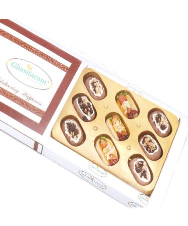 Ghasitaram Gifts Diwali Gifts Sweets- Assorted Kaju Boats in White Box