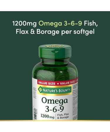 Nature's Bounty Omega-3-6-9 1200mg 200 count - Buy Online on GoSupps.com