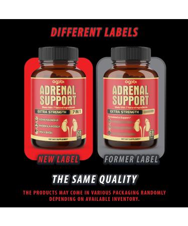 agobi 7in1 Adrenal Support Supplement - Equivalent to Concentrated Ashwagandha, Panax Ginseng, Rhodiola Rosea & More - 60 Capsules 2 Month for Body Balance - Buy Online on GoSupps.com