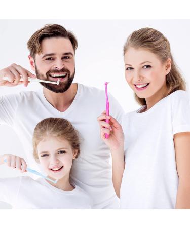 Sibba 6 Pack Tufted Brush - Soft Dental Orthodontic Toothbrush Set for Detail Cleaning - Compact Interdental Interspace Brush - Multicolor - Buy Online on GoSupps.com