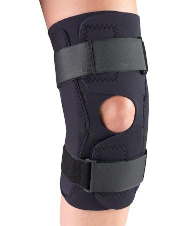 OTC Knee Stabilizer Wrap | Hinged Bars | Neoprene | Black | Large | International Shipping - Buy Online on GoSupps.com