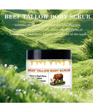 2PCS Beef Tallow Body Scrub Improves Loose Skin Lasting Moisturizing Anti Aging Lifting Brightening Nourishing Skin Care - Buy Online on GoSupps.com