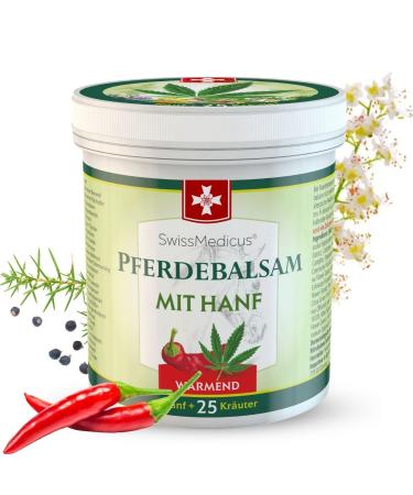 Swissmedicus horse balm with hemp - warming effect for muscles & joints - everyday use - suitable for muscles knees joints 250 ml 250 ml (1 Pack) - Buy Online on GoSupps.com
