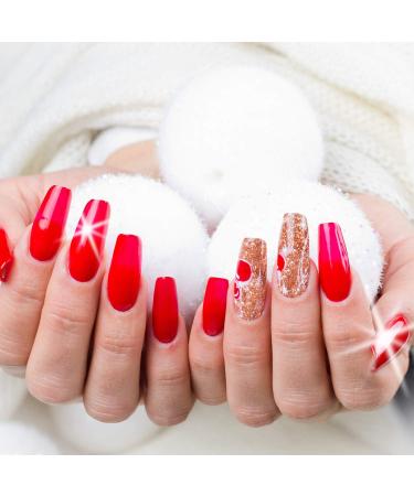 120 Acrylic Fake Coffin Nail Tips - 10 Sizes Women Artificial False Nails in Clear Box (Natural Color) - Buy Online on GoSupps.com