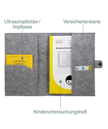 Cozy Racoon U-Magic Personalized Vaccination Passport Cover Set | High-Quality Felt Case for Child s Examination Book Vaccination Pass & Insurance Card | Rainbow Design - Buy Online on GoSupps.com