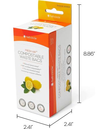 Full Circle Fresh Air Biodegradable Compost Bags â€“ Lemon Scented, 2.5 Gallon, 25 Count - Buy Online on GoSupps.com
