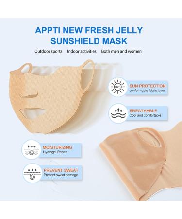 Sun Masks for Women 5 Pack Cooling Moisturizing Gel Face Covering moisturizing UV protection mask set Reusable skin shield for outdoor sports breathable face mask for - Buy Online on GoSupps.com