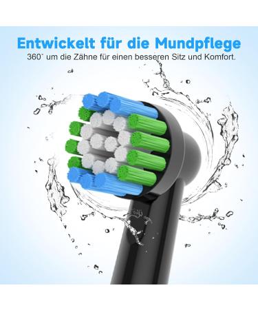 16 Precision Brush Heads for Oral B Electric Toothbrushes - Black | International Shipping Available - Buy Online on GoSupps.com