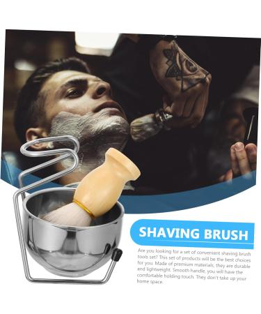 Premium Stainless Steel Shaving Brush Set for Men - 11.2x8.1cm | Metal Cleaning Brush | Available in Various Colors - Buy Online on GoSupps.com