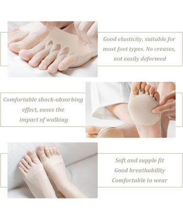 ZOCONE 6 Pairs Ball of Foot Cushion Pads for Women - Honeycomb Metatarsal Pads for Pain Relief & Fatigue Prevention - Beige - Buy Online on GoSupps.com