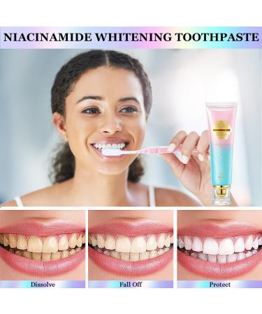 Niacinamide Whitening Toothpaste - Brightening Stain Removal Freshening Breath Whitens Teeth Protects Tooth Enamel Freshens Breath 24 Hours 3.53oz. 1 - Buy Online on GoSupps.com