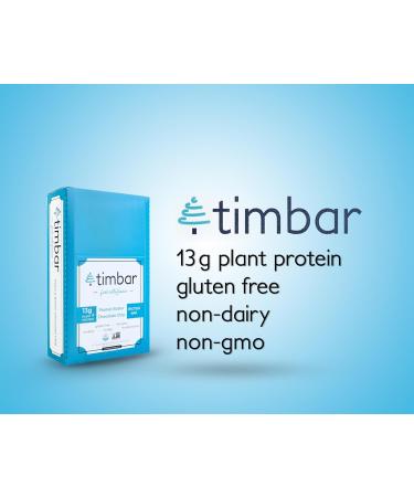 Timbar Protein Bars - Peanut Butter Chocolate Chip | Plant Based Non-GMO Gluten Free 13g Protein (12 Bars - Buy Online on GoSupps.com