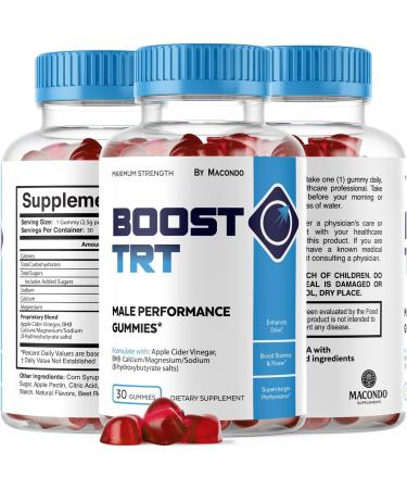 Macondo Boost TRT Gummies BoostTRT Premium Blend with Natural Ingredients for Stamina and Energy Great-Tasting Performance Gummy Easy-to-Chew Offical Formula (30 Gummies) - Buy Online on GoSupps.com
