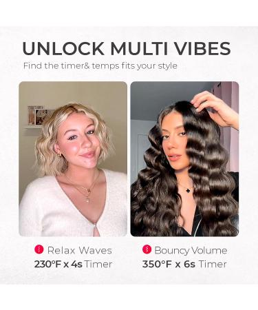 TYMO ROVY 1.25 Inch Waver Curling Iron - Beach Waves Curling Wand with Ceramic 3 Barrel Ionic Deep Waver Dual Voltage Anti-Scald for Effortless Styling - Perfect Hair Crimper for Women - Buy Online on GoSupps.com