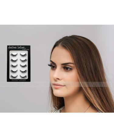 EMILYSTORES DESIRES LASHES 3D Faux-Mink Multipack - Set of 5 Natural Eyelashes (Style: 01Natural) - Buy Online on GoSupps.com