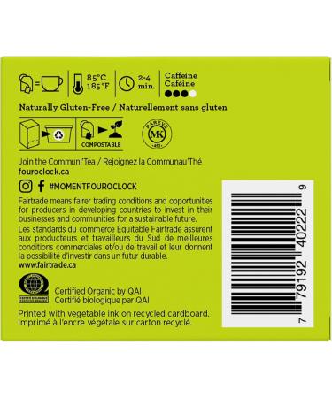 Four O'Clock Jasmine Green Tea Organic Fairtrade Non-GMO Kosher Gluten-Free 6 Packs (96 teabags) - Buy Online on GoSupps.com