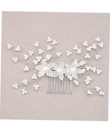 DOITOOL Side Hair Comb 1pc Bridal Headpieces for Wedding Crystal Hair Comb Hair Jewels for Women Wedding Hair Accessories Wedding Hair Comb for Bride Acrylic Hair Comb Hairpin White - Buy Online on GoSupps.com