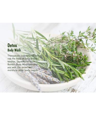 Botanical Detox Body Wash - Therapeutic Rosemary Oil for Fatigue Relief & Deep Moisture | Squeaky by Mom Bomb - Buy Online on GoSupps.com