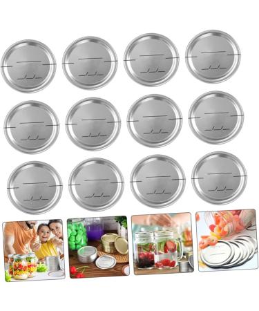 POPETPOP 60 Pcs Mason Jar Lids Mason Jar Covers Sprouting Lids for Mason Jars Coffee Glass Storage Lids Canning Lid Cover Mason Jar Caps Cover Jar Lid Covers Tool CD Tinplate Wide Mouth Pan Silverx2pcs 8.6X8.6X0.2CMx2pcs - Buy Online on GoSupps.com