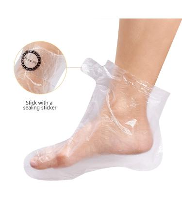 Noverlife 200PCS Paraffin Wax Hand & Foot Liner - Disposable Gloves and Booties for Paraffin Bath - Clear Plastic Hot Spa Wax Mittens and Covers - Buy Online on GoSupps.com
