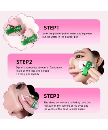 Wontool Makeup Sponge Puff | High-Density Flexible Blender Sponge - Cosmetic Foundation & Blending Sponges Wet And Dry Use Beauty Makeup Tools For Loose & Body Powder - Buy Online on GoSupps.com