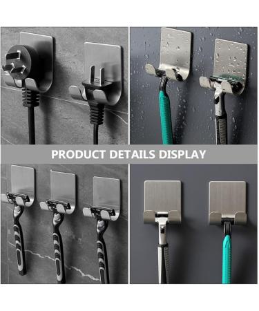 Cabilock 10-Piece Multifunctional Hook Wall Clothes Stand & Razor Holder | Heavy-Duty Aluminum Alloy No Trace Sticky Hooks for Clothes Rack - Buy Online on GoSupps.com