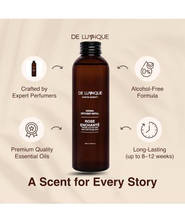 DE LUMIQUE Reed Diffuser Refill Premium Essential Oils 150ml/5.07 fl oz Long-Lasting 8-12 Weeks (Rose Enchante) - Buy Online on GoSupps.com