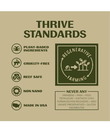 THRIVE All Natural Face Wash for Sensitive Skin - Unscented Gentle Cleanser for Women & Men - Clean, Restore & Combat Skin Stress - Made in USA with Organic Ingredients - Vegan - 3.38 Fl Oz - Buy Online on GoSupps.com