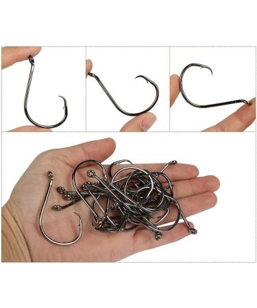 200Pcs DAMIDEL Octopus Fishing Hooks | Forged Steel | Barbed Design | Off-Set Point | Closed Eye | Mixed Sizes 10/0 to 1/0 - Buy Online on GoSupps.com