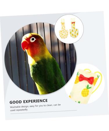 POPETPOP 6 PCS Parrot Flight Suit - Diapers for Birds Pigeon Flight Suit & Conure Harness - Cotton Set (3 Yellow 3 Mixed Colors) - Buy Online on GoSupps.com