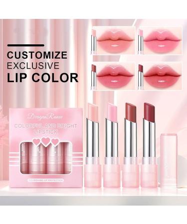 Color Changing Lipstick Jelly Lipstick Long-Lasting Waterproof Lip Gloss Warm Change Tinted Lip Balm Moisturising And Nourishing Dry Chapped Lips Lip Balm Set for Girls Teens & Women - Buy Online on GoSupps.com