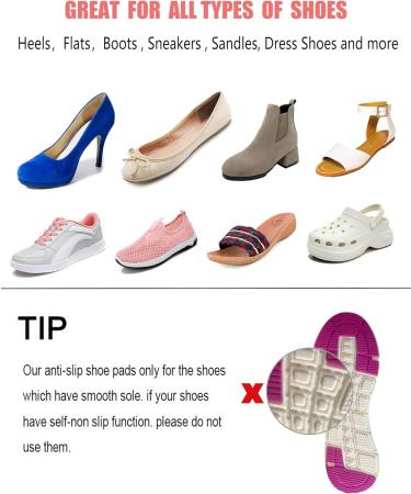 8Pcs Self-Adhesive Non Slip Shoe Sole Protectors for High Heels - Anti Slip Shoe Pads for Leather Shoes - Buy Online on GoSupps.com