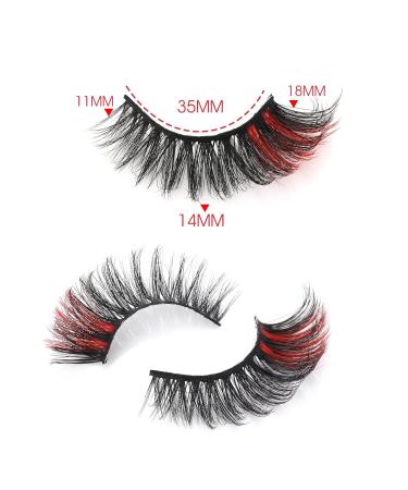 Sibba Multi-Layer 3D Colored Artificial Eyelashes - 5 Pairs of Dramatic Glitter Cat Eye Strips | Fluffy Thick Volume for Cosplay - Buy Online on GoSupps.com