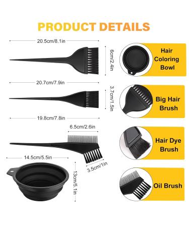 Hair Salon Hair Dye Kit - 4-Part Hair Coloring Set with Brush & Bowl for DIY Home & Salon Use - Buy Online on GoSupps.com