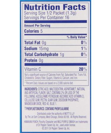 Hawaiian Punch Singles To Go Wild Purple Smash Drink Mix- 8 Ct .75 Oz (Pack of 6) by Hawaiian Punch - Buy Online on GoSupps.com
