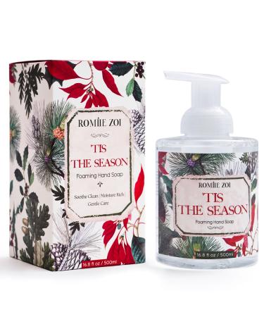Christmas Foaming Hand Soap with Gift Box - 'Tis The Season Infused with Holiday Floral Aroma - 500ml/ 16.8 fl. oz Tis The Season - Holiday Floral