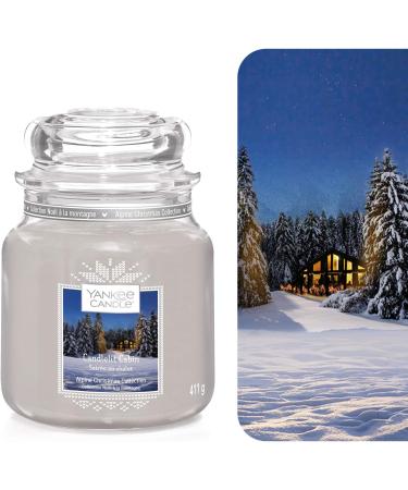 Yankee Candle Candlelit Cabin - Medium-Sized Fragrance Candle in Glass | Alpine Christmas Collection | Up to 75 Hours Burn Time - Buy Online on GoSupps.com