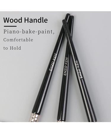 Under Eye Mini Concealer Makeup Brush by ENZO KEN  Small Nose Contour Brush  Angled Thin Concealer Brushes for Dark Circles Puffiness  Face Eyebrow Puffy Eyes  Mature Skin  Liquid Cream Blending (Black) 8-S-Black - Buy Online on GoSupps.com