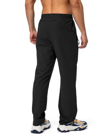 Pudolla Men's Black Running Pants with Zipper Pockets - Size Large - Buy Online on GoSupps.com