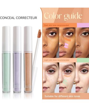  Nurvidis Face Concealer Liquid Concealer Liquid Makeup Concealer Cream Concealer Stick Contour Concealer Long-Lasting Lightening Concealer (02#+05#+06#) - Buy Online on GoSupps.com