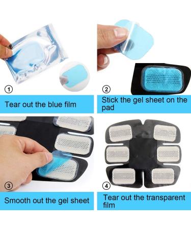 Zitfri 48 EMS Gel Pads for Belly Trainer | Replacement Sheets for Electrical Muscle Stimulation | ABS Trainer Gel Pads - Buy Online on GoSupps.com
