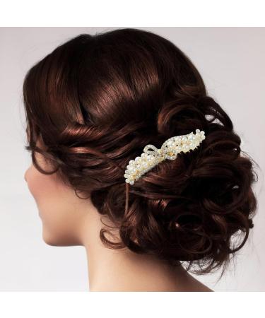 FRCOLOR Rhinestone Bow Tie alloy rhinestone leaf hear clips bridal headpiece floral fork rhinestone combs pearl clips for bride hairpiece Accessories rhinestones Girls Hair Accessories - Buy Online on GoSupps.com