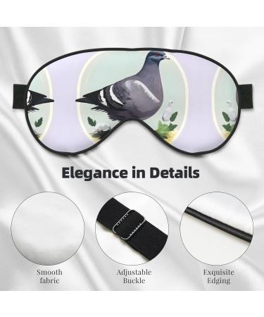 Grey Pigeon Print Soft Sleep Eye Mask | Breathable Female Eye Patch for Travel & Relaxation - International Shipping Available - Buy Online on GoSupps.com