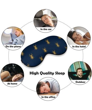 Golden Sleep Mask Eye Cover - Adjustable Strap, Blocks Light, Perfect for Night Sleep, Nap & Travel - Men and Women - Buy Online on GoSupps.com