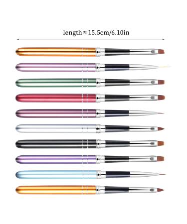 10-Piece Professional Nail Brush Set | Gel Acrylic & Nail Art Brushes - Individually Packed for Ultimate Precision - Buy Online on GoSupps.com